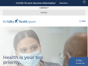 'valleyhealthsystemlv.com' screenshot