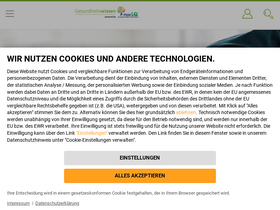 'gesundheitswissen.de' screenshot