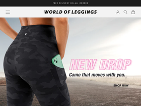 World of Leggings homepage screenshot