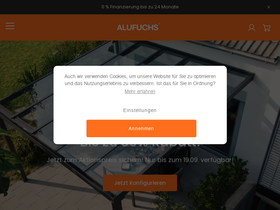 Alufuchs GmbH homepage screenshot