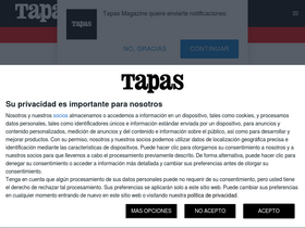'tapasmagazine.es' screenshot