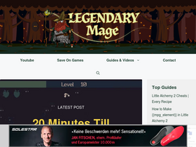 'legendarymage.com' screenshot