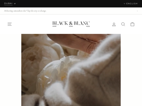 BLACK AND BLANC homepage screenshot