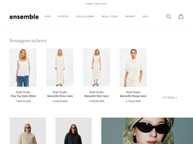 ensemble.no homepage screenshot