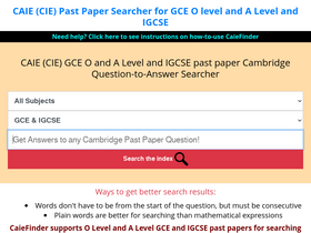 'caiefinder.com' screenshot