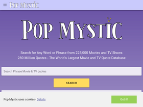 'popmystic.com' screenshot