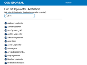 'besoklegen.no' screenshot