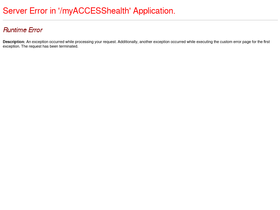 'myaccesshealth.net' screenshot