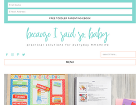 'becauseisaidsobaby.com' screenshot