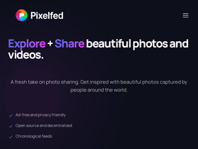 'pixelfed.org' screenshot