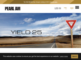 'pearljam.com' screenshot