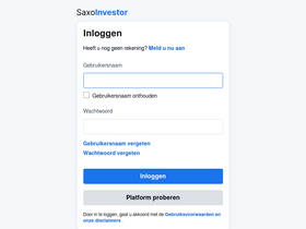 'saxoinvestor.be' screenshot