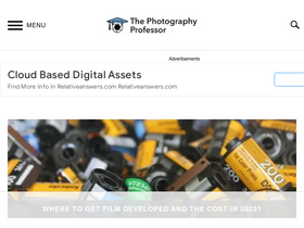 'thephotographyprofessor.com' screenshot