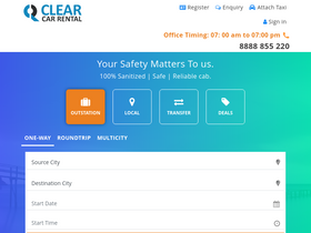 'clearcarrental.com' screenshot