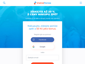'vratnepenize.cz' screenshot