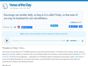 'verseoftheday.com' screenshot