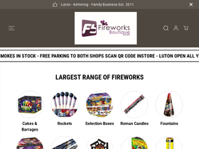 fireworksboutique.com homepage screenshot