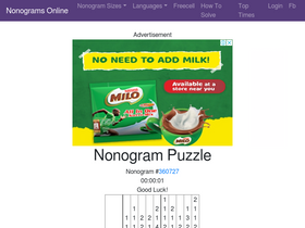 'nonogramsonline.com' screenshot