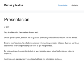 'dudasytextos.com' screenshot