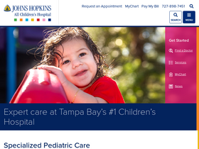 'hopkinsallchildrens.org' screenshot