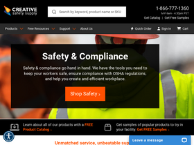 'creativesafetysupply.com' screenshot