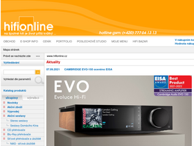 'hifionline.cz' screenshot