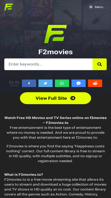 F2 movies website sale