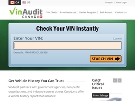 'vinaudit.ca' screenshot