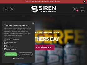 Siren Craft Brew homepage screenshot