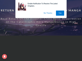 'returnofdisasterclasshero.com' screenshot
