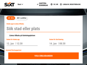'sixt.se' screenshot