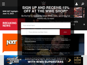 'wwe.com' screenshot