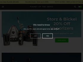 'planetofthevapes.com' screenshot