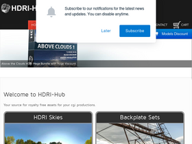 'hdri-hub.com' screenshot