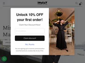 bombaystreetstyle.com homepage screenshot
