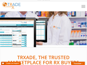 'trxade.com' screenshot