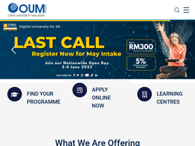 'oum.edu.my' screenshot