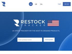 'restocktracker.io' screenshot