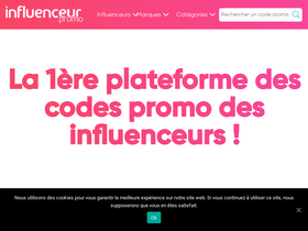 'influenceur.promo' screenshot