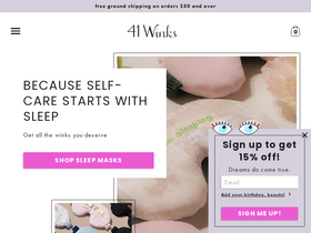 41winks.com homepage screenshot
