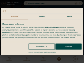 'dreamyachtcharter.com' screenshot