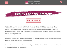 'beautyschoolsdirectory.com' screenshot