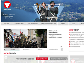 'bundesheer.at' screenshot