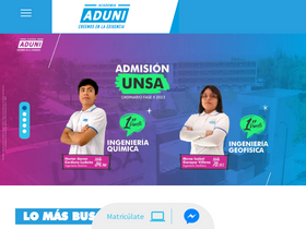 'aduni.edu.pe' screenshot