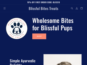 blissfulbitestreats.com homepage screenshot