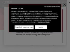 'shiseido.it' screenshot