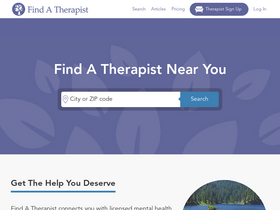 'findatherapist.com' screenshot