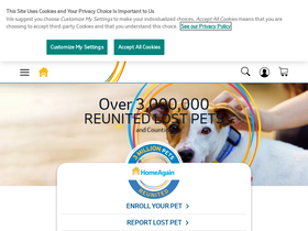 'homeagain.com' screenshot