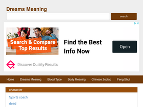 'dreamsmeaning.org' screenshot