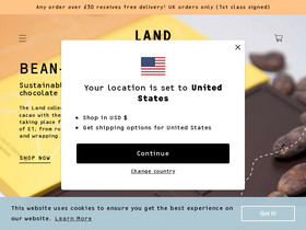 Landchocolate homepage screenshot